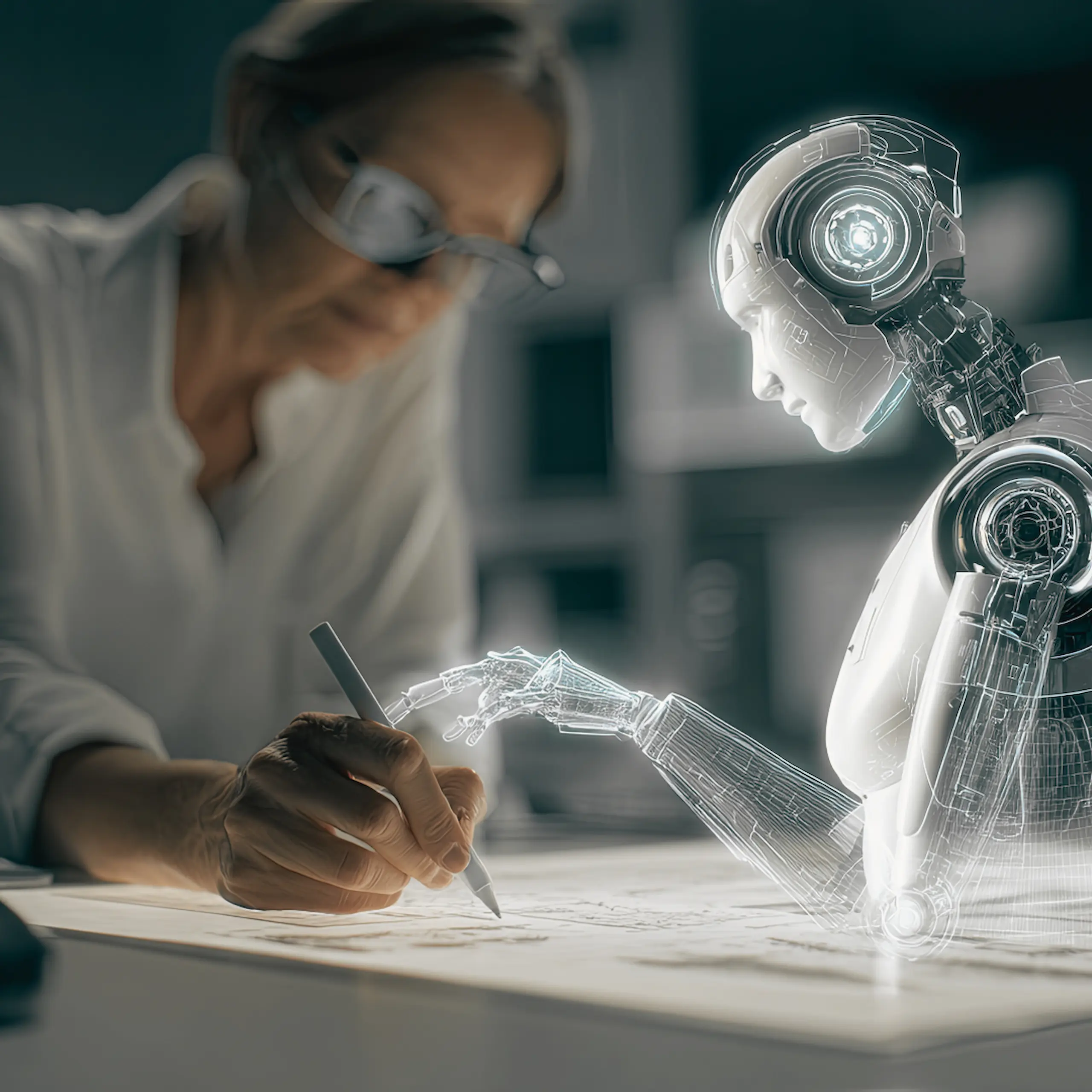 Mensch und KI im kreativen Austausch – Co-Creation-Session mit ChatGPT zur Entwicklung digitaler Ideen und Strategien.